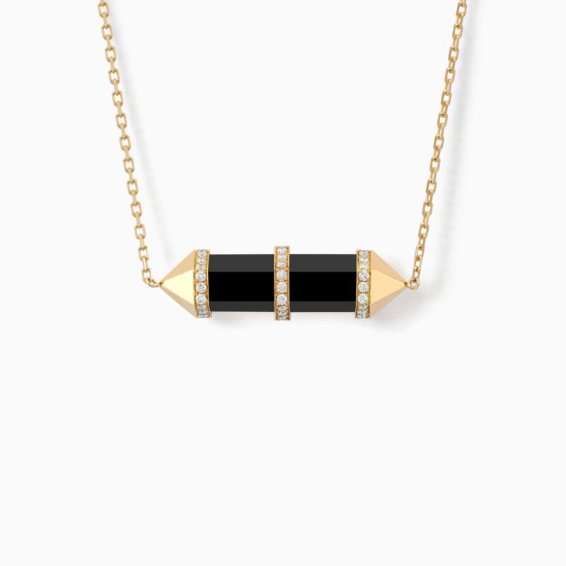 Black Onyx Chakra Medium Pendant Necklace