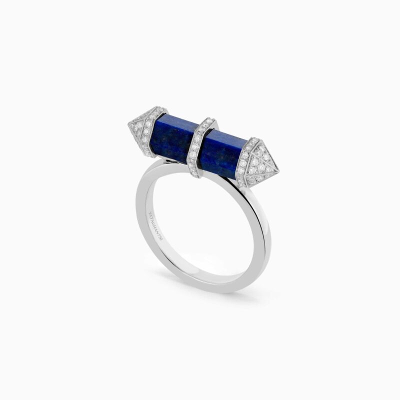 Lapis Lazuli Chakra Small Ring [Horizontal]