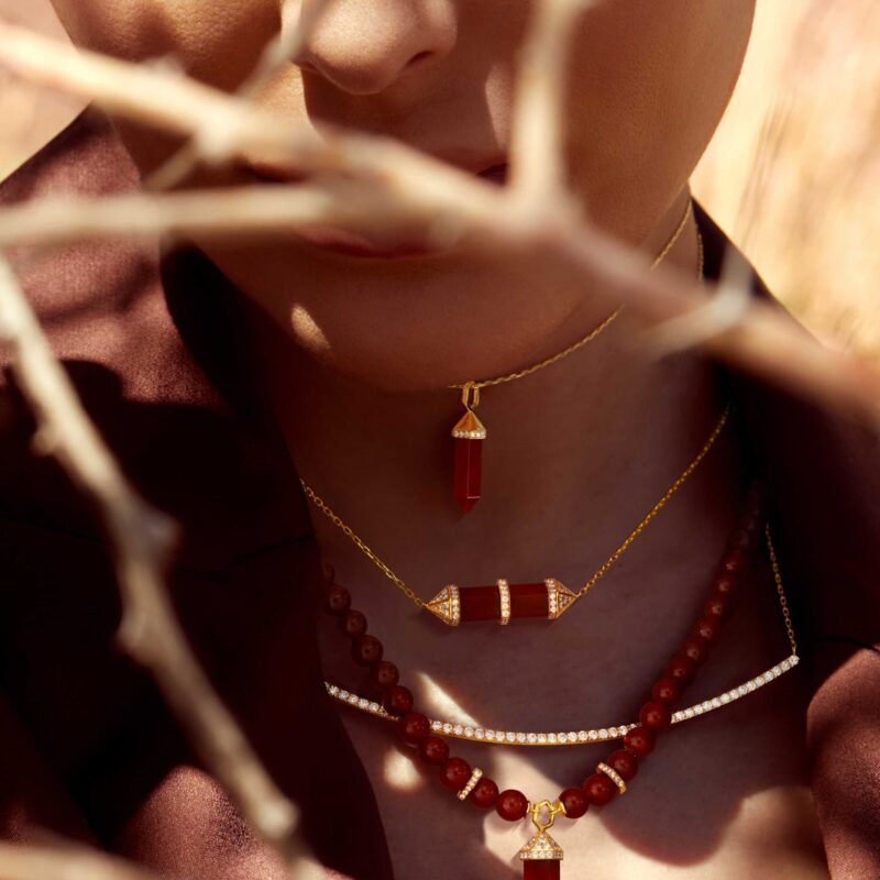 منظر بديل لـ Red Carnelian Chakra Medium Pendant Necklace