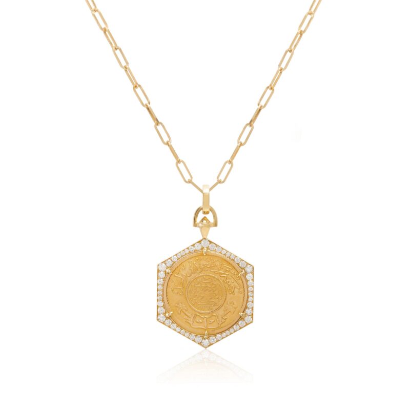 Ginea Necklace in Diamonds (Bail & Clasp in Gold)