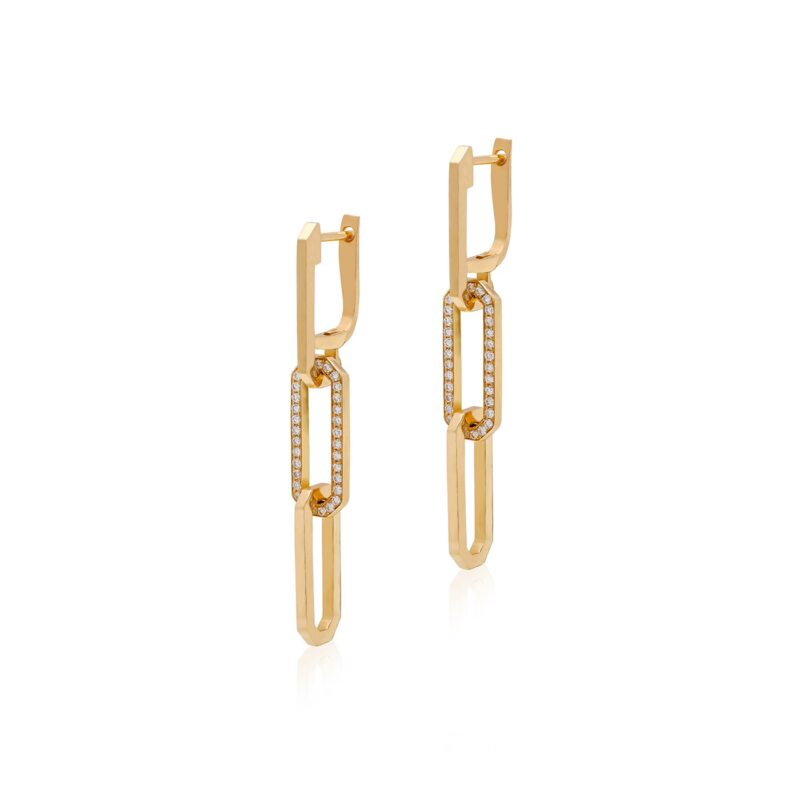 Hexagon Link Earring