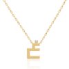 Gold-toned Harfi Ghain Necklace with a geometric pendant and a small square clear stone, connected to a chain. Yataghan Jewellery style