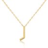 Gold-toned Harfi Ra Necklace with a sleek chain and vertical pendant, bringing timeless elegance to your jewellery look.