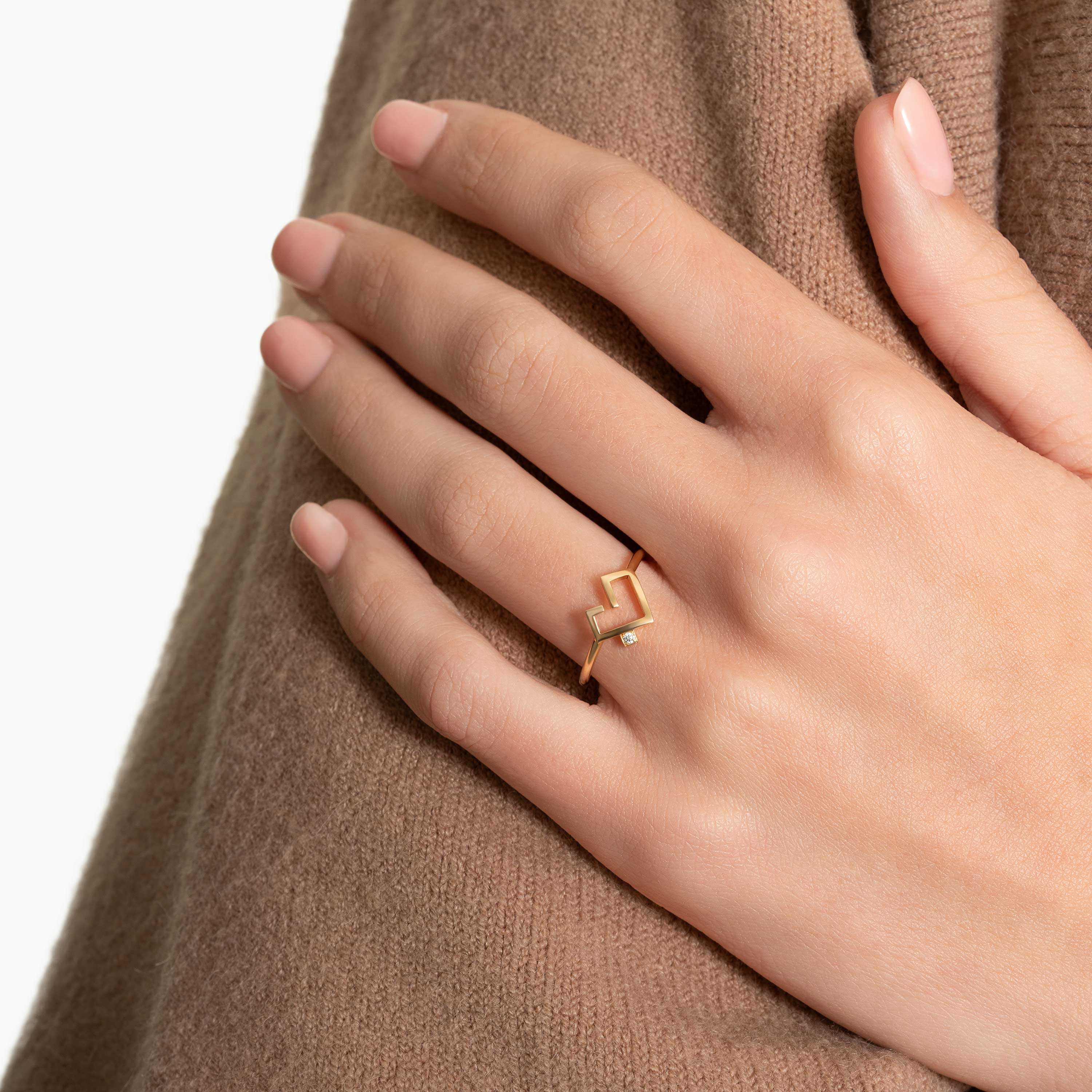 Hubb Solid Gold Ring - الصورة 4