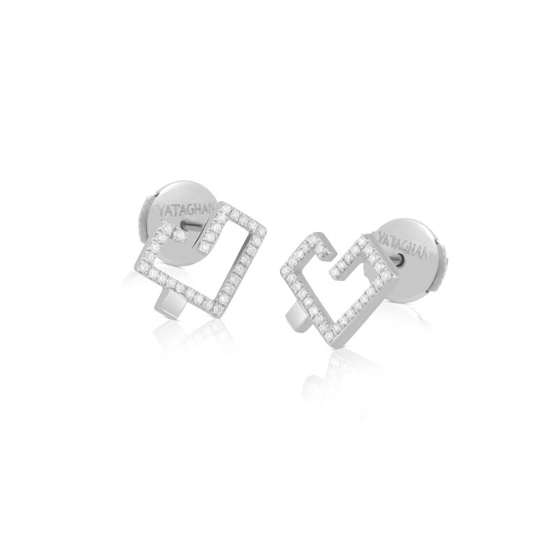 Alternative view of Hubb Full Diamond Earring [Gold Dot]