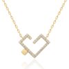 Hubb Full Diamond Necklace [Gold Dot]