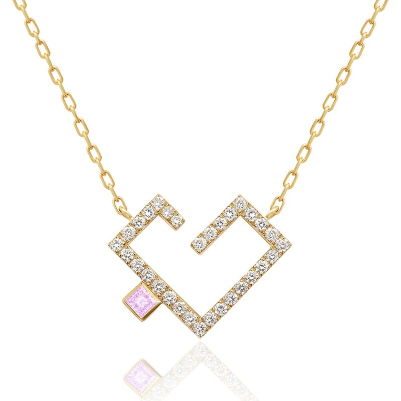 Hubb Full Diamond Necklace [Coloured Dot]
