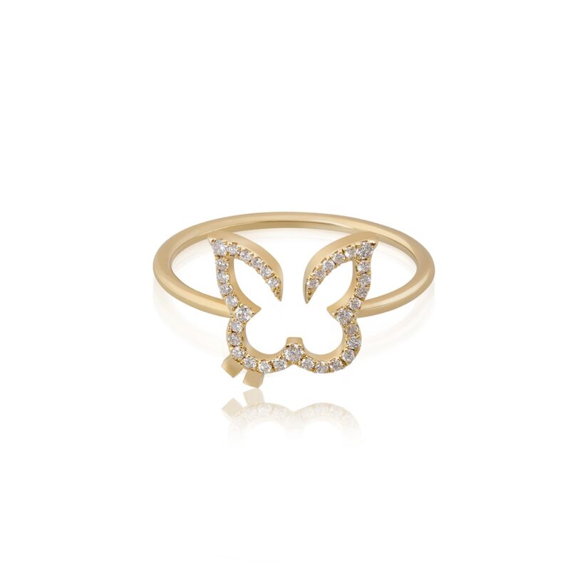 Hurriyah Full Diamond Ring [Gold Dot]
