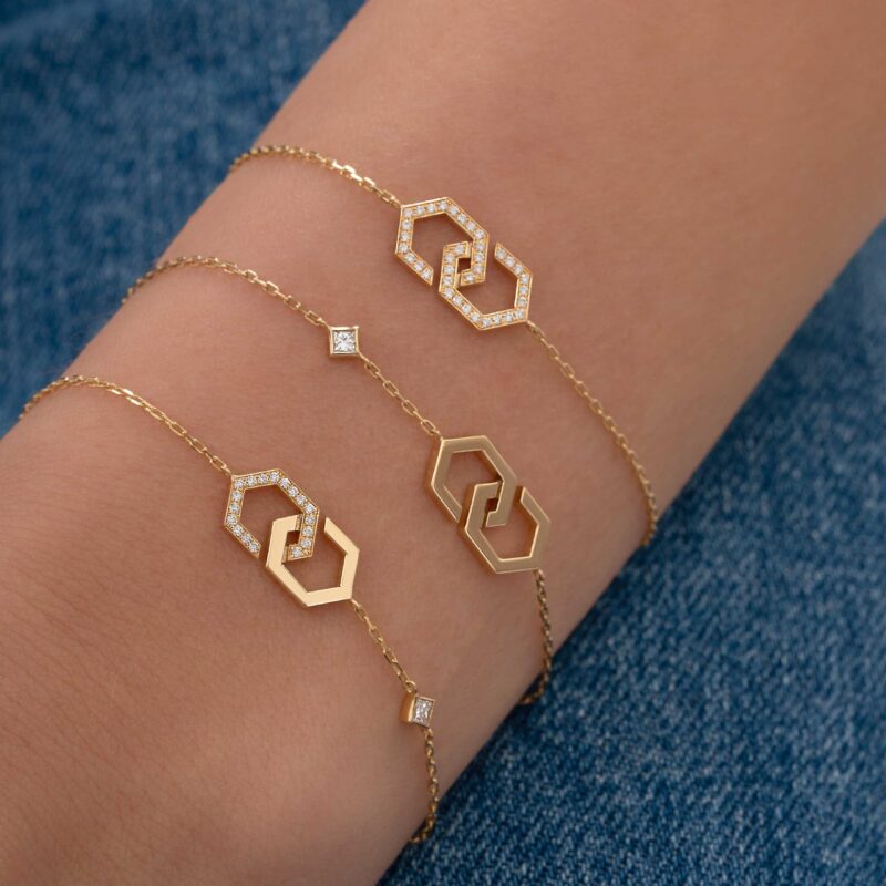Alternative view of Infinity Bracelet [Solid Gold]