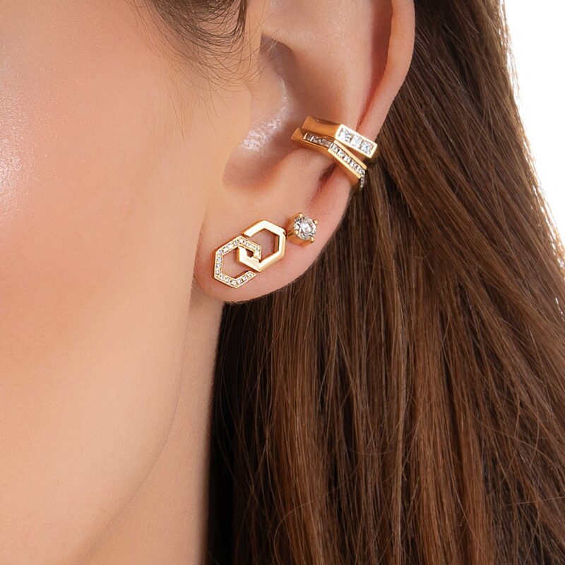 Alternative view of Infinity Studs [Half Pave]