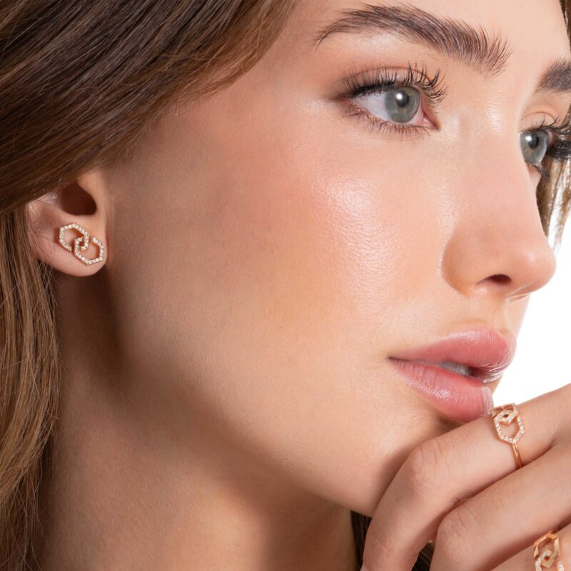 Alternative view of Infinity Studs [Full Pave]