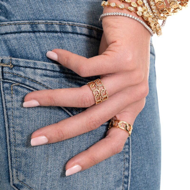 Alternative view of Infinity Narrow Eternity Band [Half Pave]