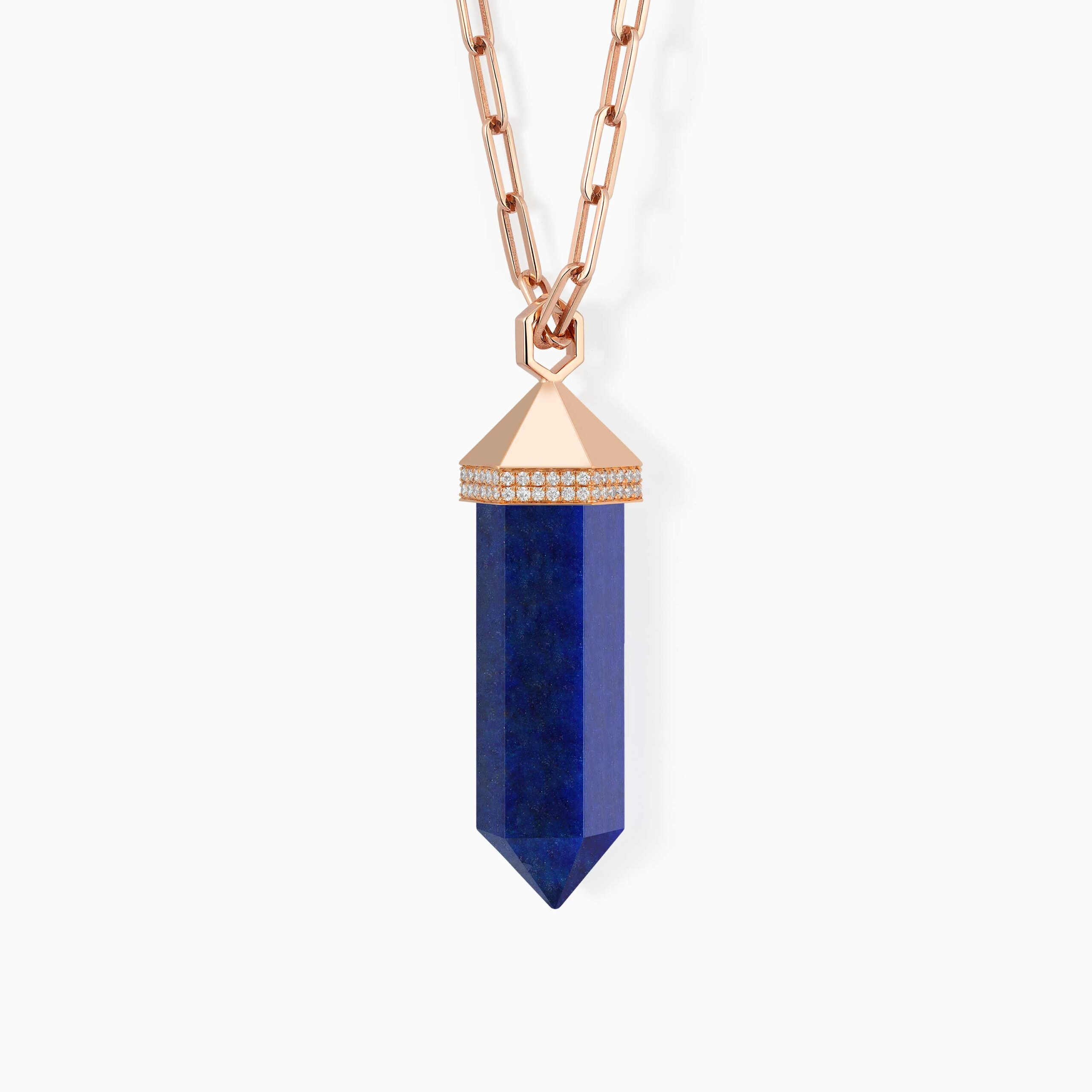 Lapis Lazuli Chakra Large Charm Necklace - الصورة 4