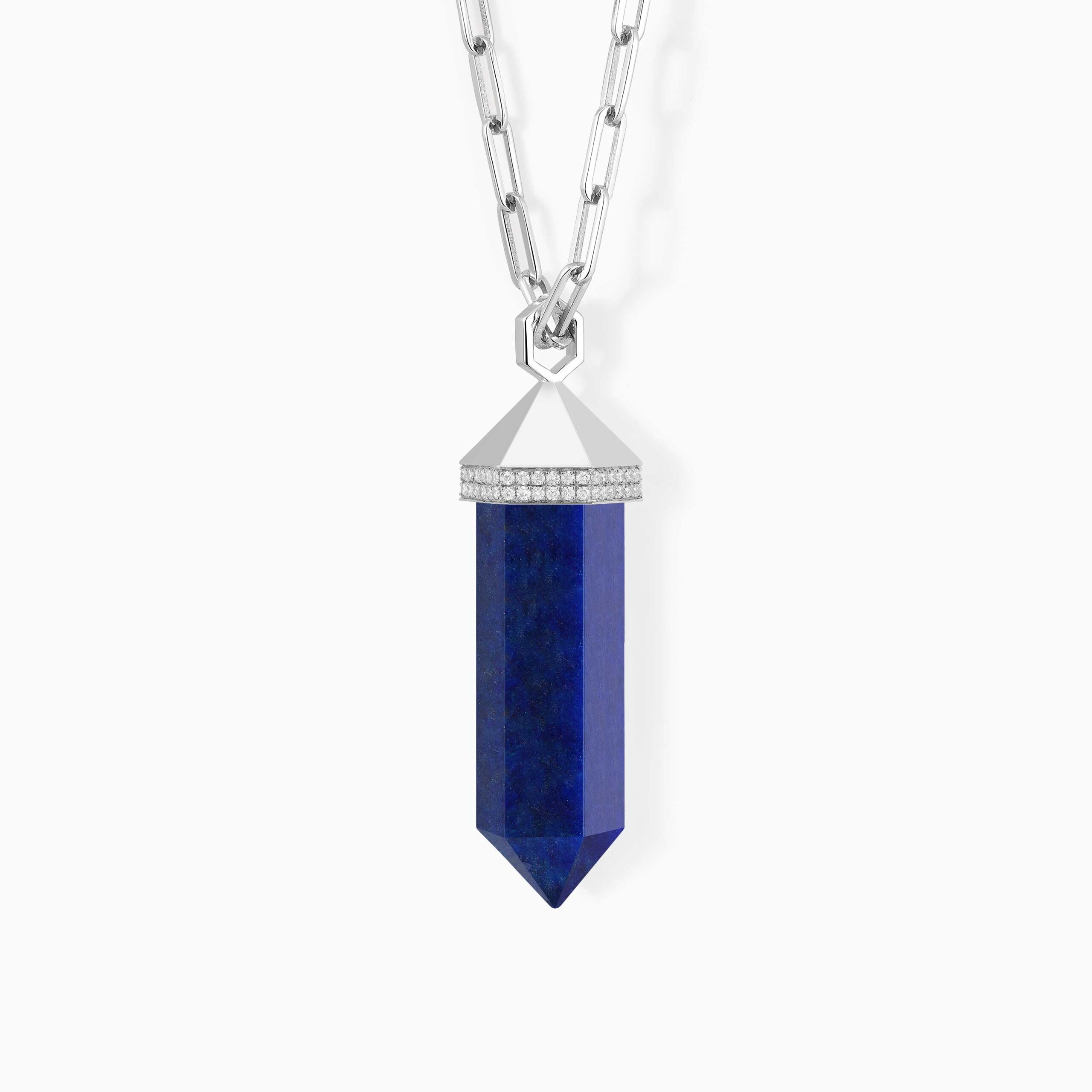 Lapis Lazuli Chakra Large Charm Necklace - الصورة 3