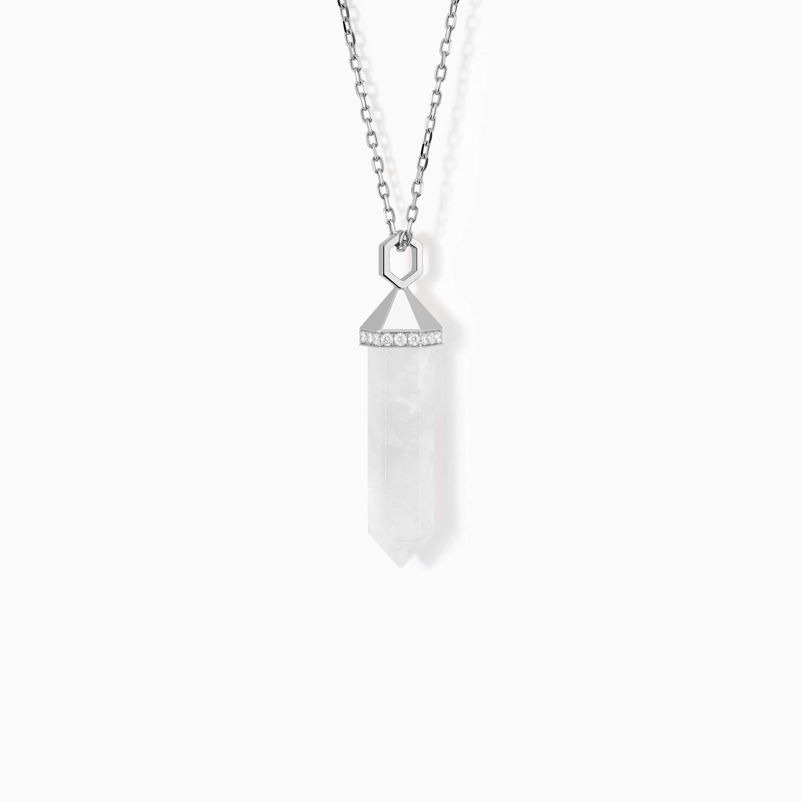 Milky Quartz Chakra Medium Charm Necklace - الصورة 2