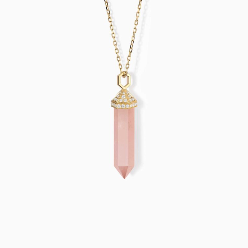 Rose Quartz Chakra Medium Charm Necklace