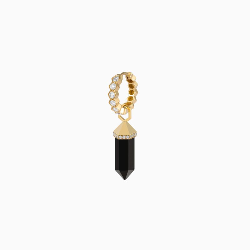 Black Onyx Chakra Small Charm Earring