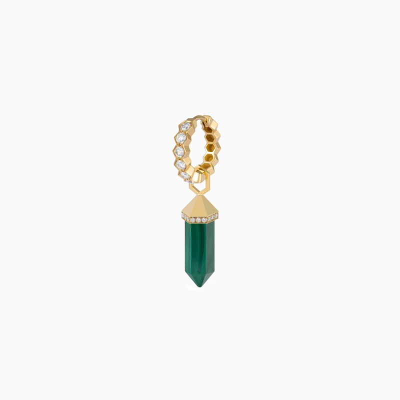 Malachite Chakra Small Charm Earring