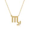 Gold Horoscope Necklace (Scorpio) with a sculpted scorpio pendant and a small diamond accent on a chain.