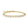 سوار Vintage Tennis Bracelet بتصميم ذهبي وأحجار بيضاء متراصة مع وصلات مرنة ولمعة ناعمة تعكس طابع Yataghan Jewellery