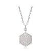 Ginea Necklace in Diamond Frame (Bail & Clasp in Diamonds)