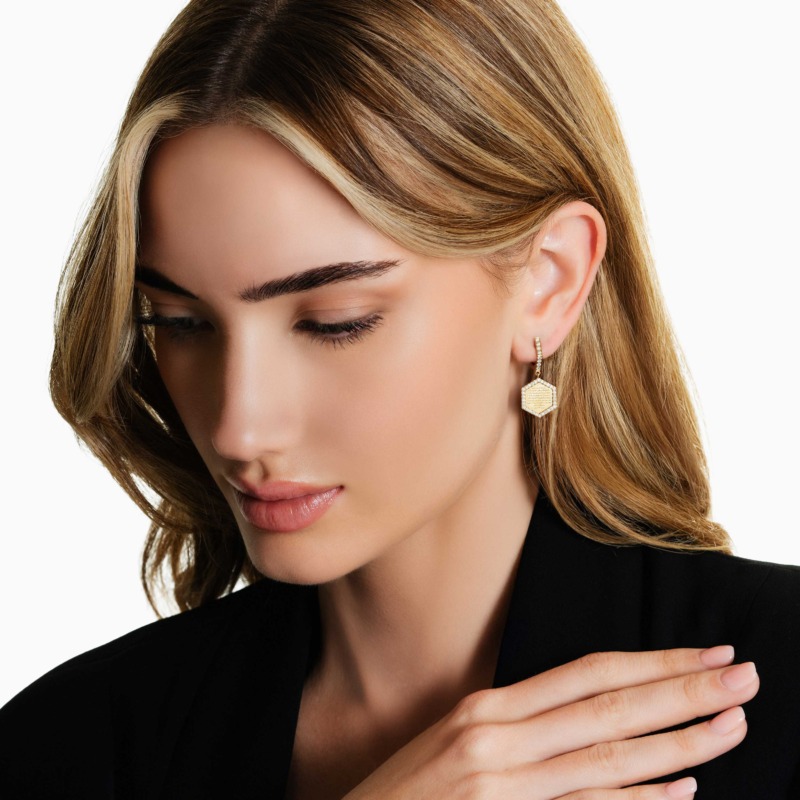 Alternative view of Ayat Al-Kursi Earring [Full Diamond]