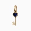 Key of Love Kyanite Solitaire with Gold Hoop Earring