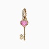 Key of Love Pink Sapphire Solitaire with Diamond Hoop Earring [Limited Edition]