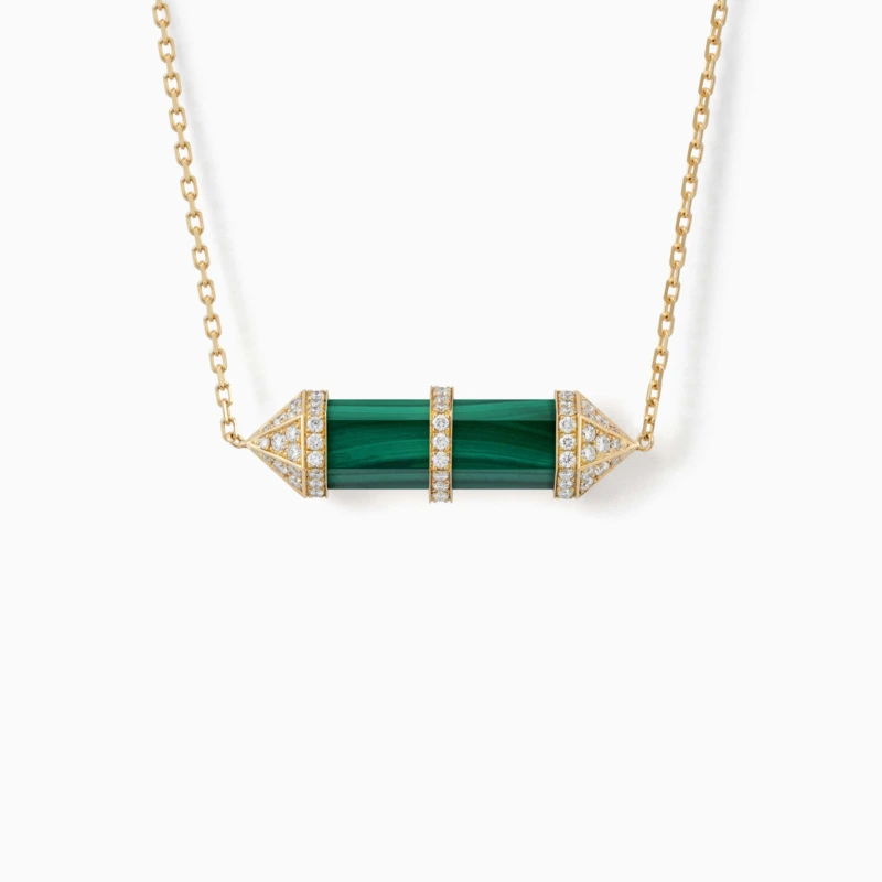 Malachite Chakra Medium Pendant Necklace