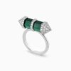 Malachite Chakra Medium Ring [Horizontal]