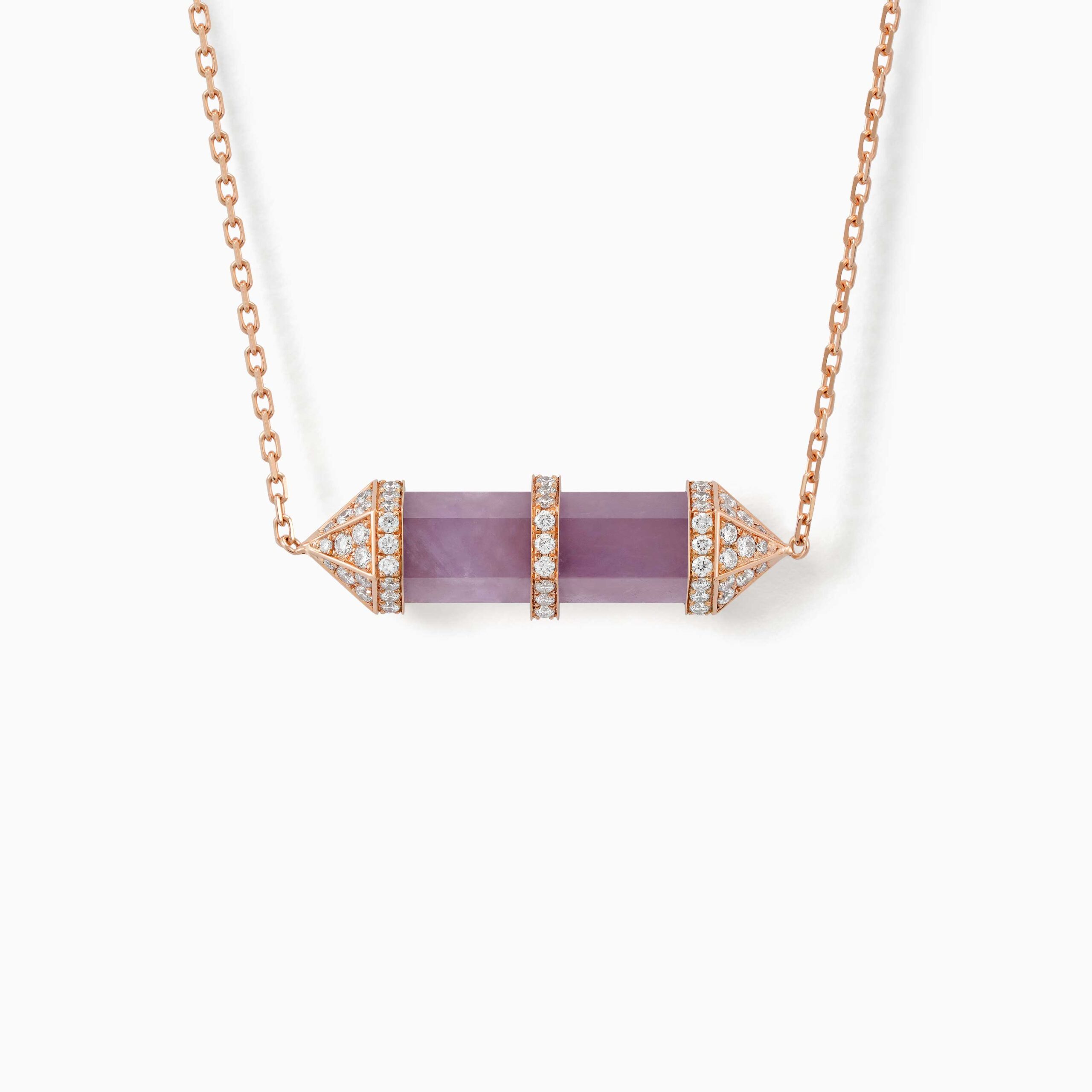 Light Amethyst Chakra Medium Pendant Necklace - الصورة 3