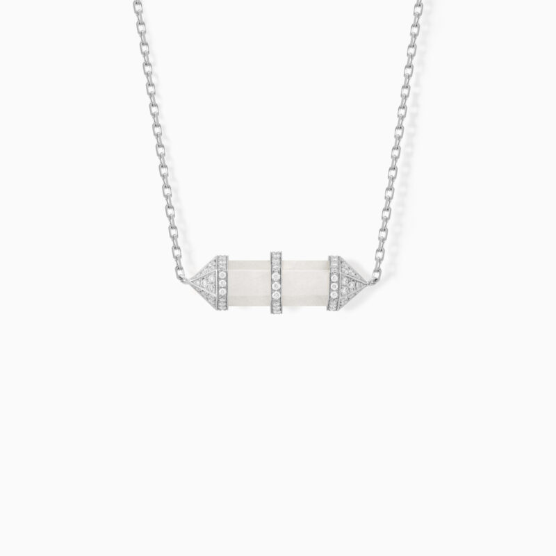 منظر بديل لـ Milky Quartz Chakra Small Pendant Necklace