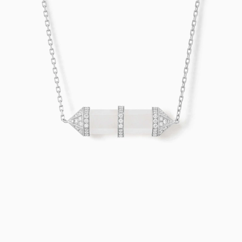 منظر بديل لـ Milky Quartz Chakra Medium Pendant Necklace