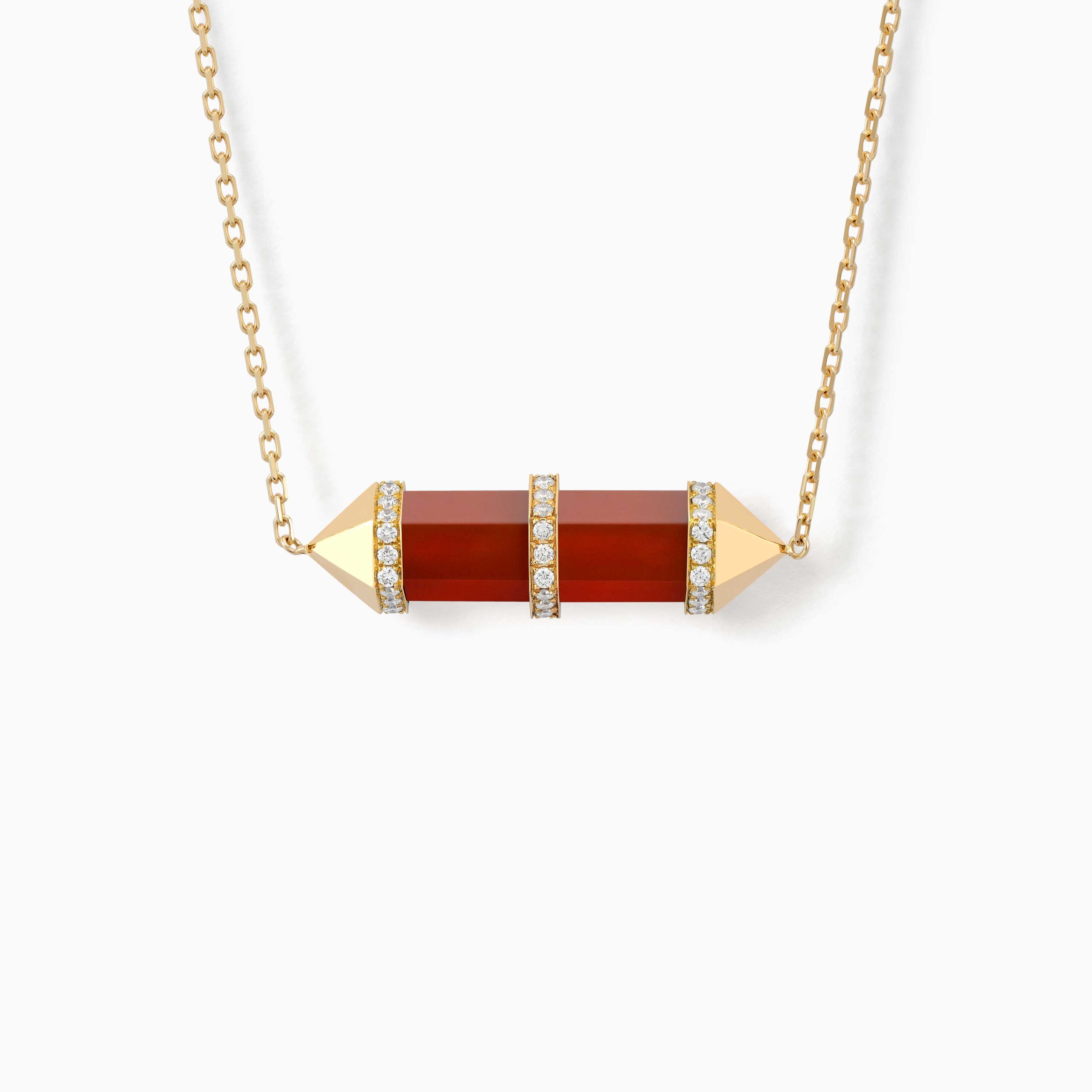 Red Carnelian Chakra Medium Pendant Necklace - الصورة 4
