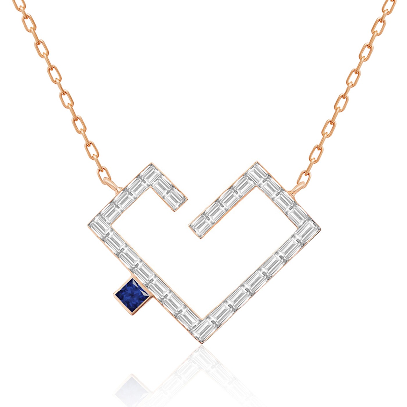 Hubb Full Baguette Diamond Necklace - Image 6