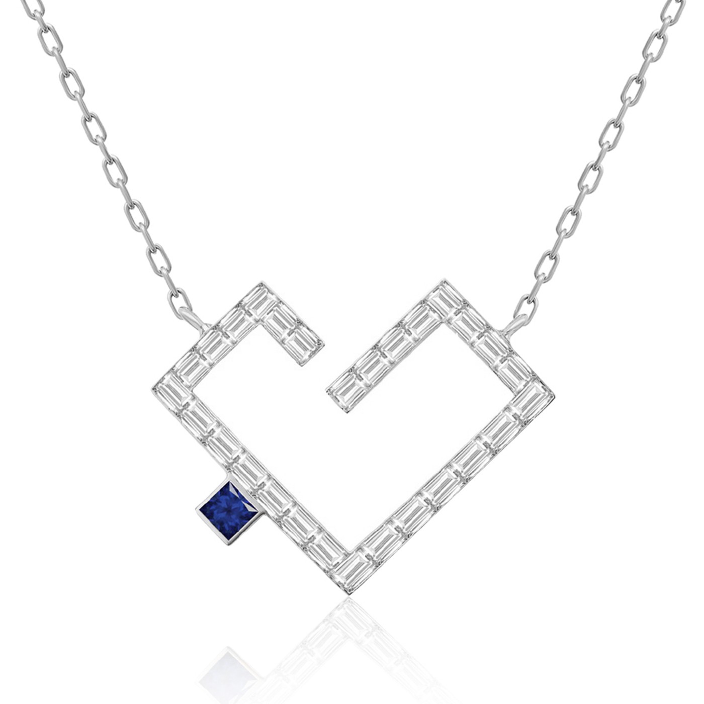 Hubb Full Baguette Diamond Necklace - Image 5