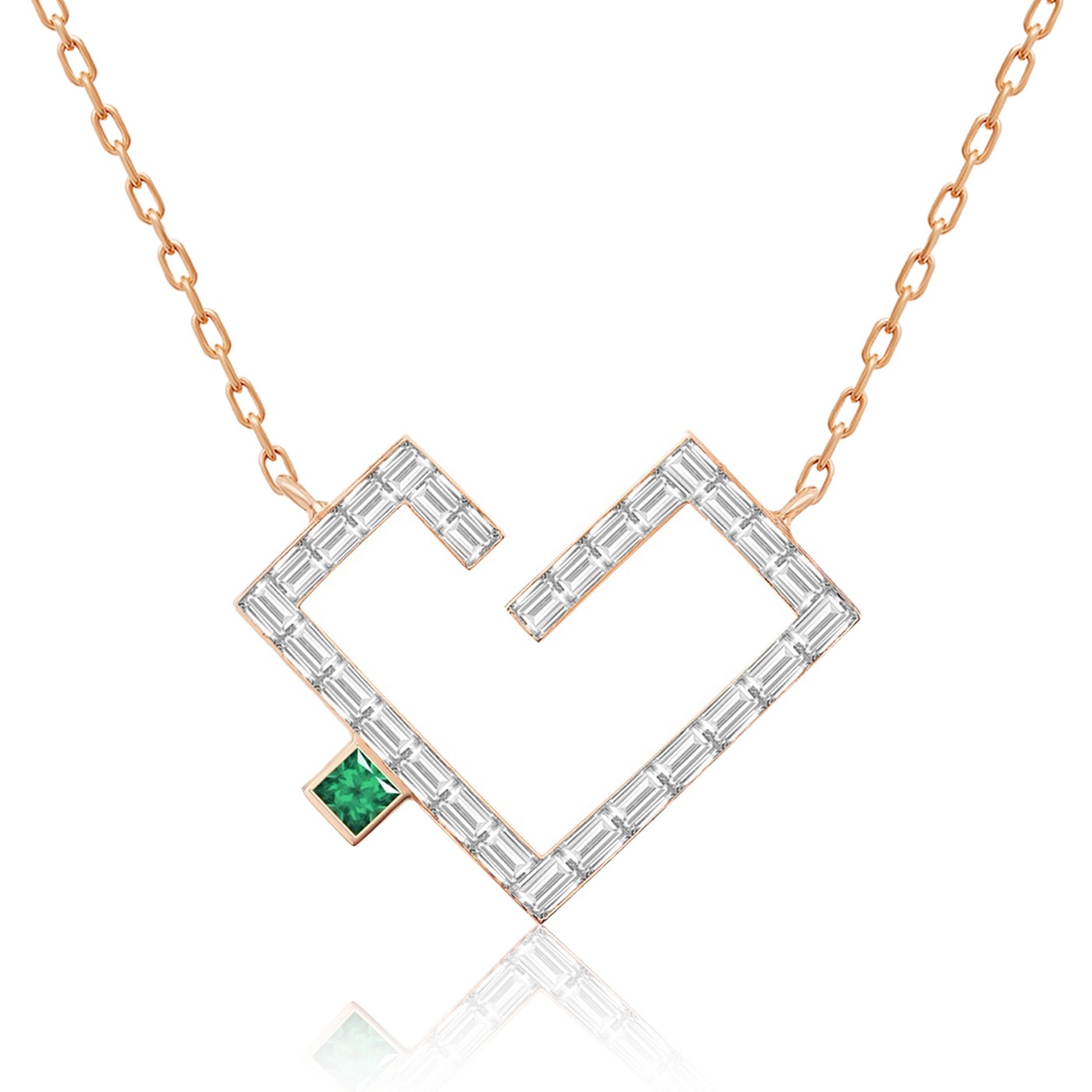 Hubb Full Baguette Diamond Necklace - Image 3