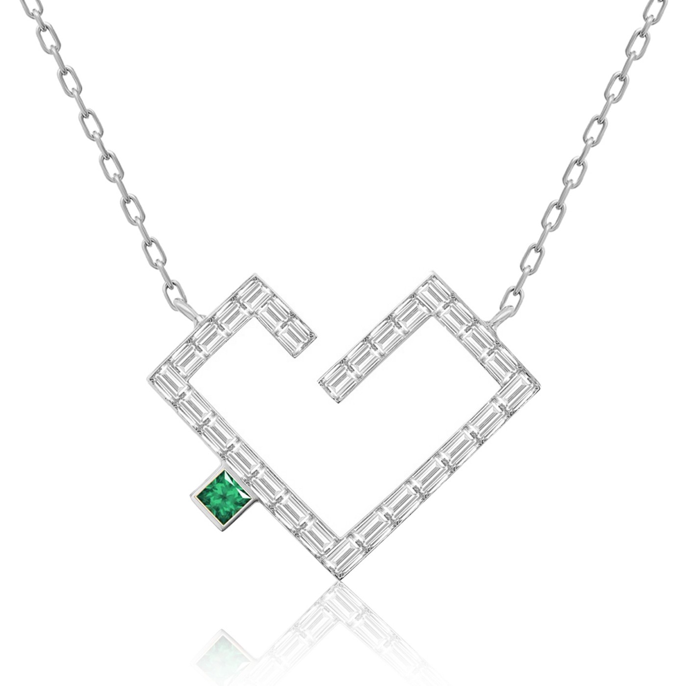 Hubb Full Baguette Diamond Necklace - Image 2