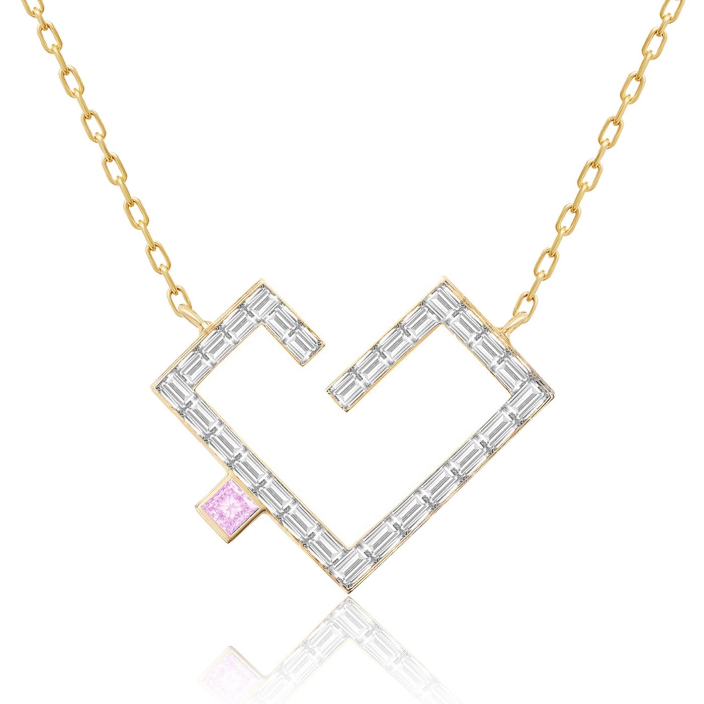 Hubb Full Baguette Diamond Necklace - Image 7