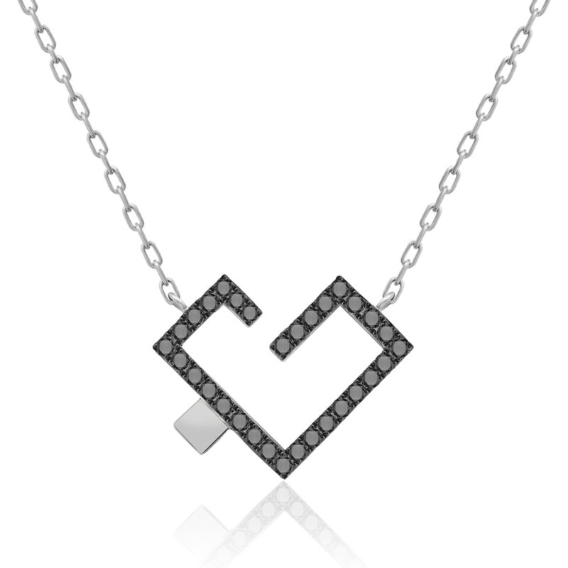 Alternative view of Hubb Full Black Diamond Necklace