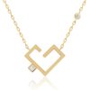 Hubb Solid Gold Necklace [1 Solitaire]