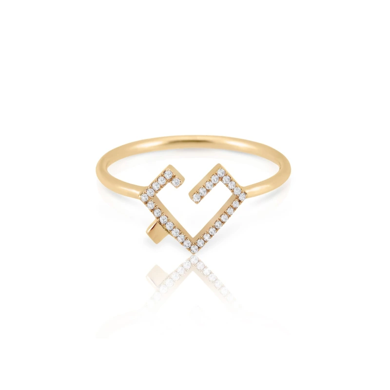 Hubb Full Diamond Ring [Gold Dot]