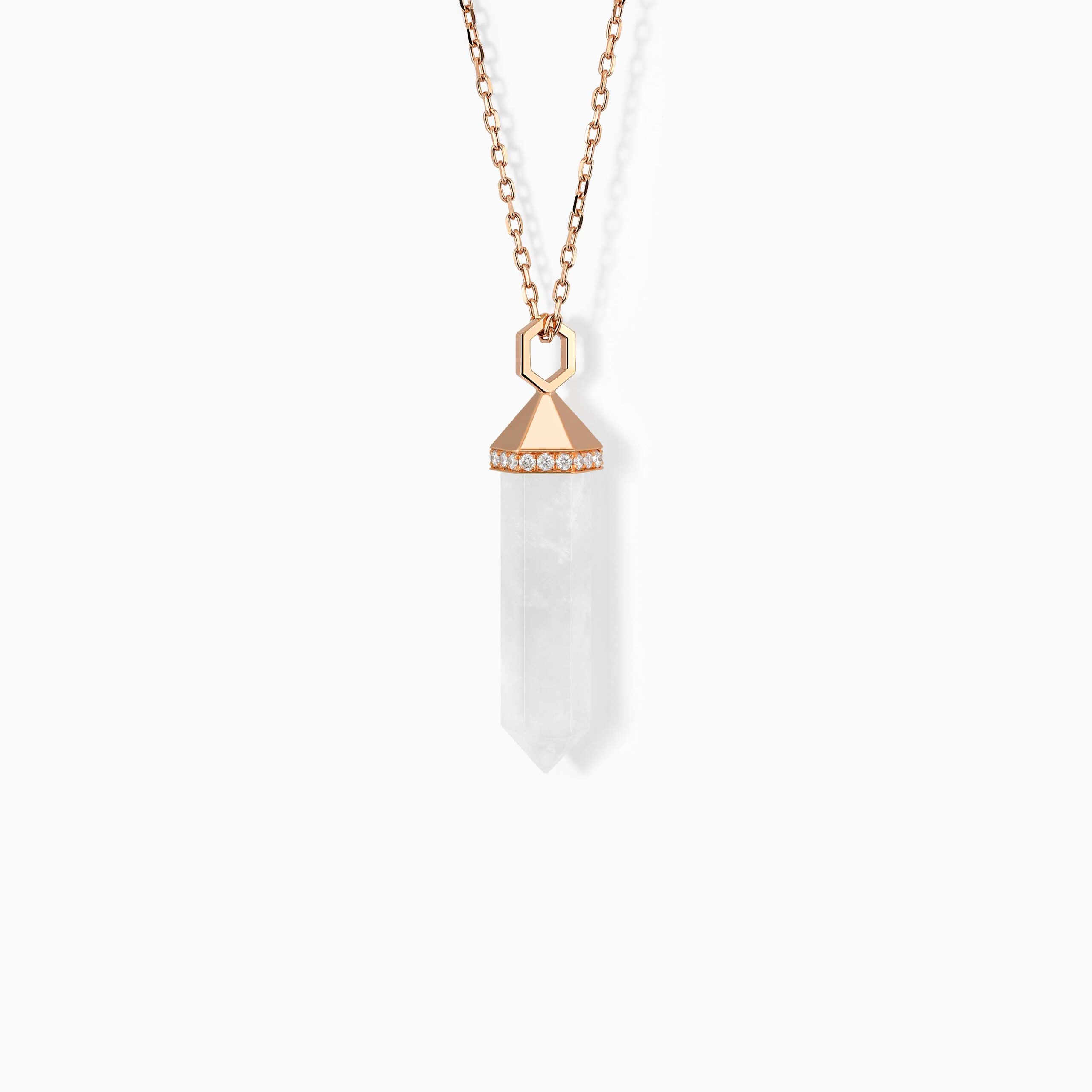 Milky Quartz Chakra Medium Charm Necklace - الصورة 3