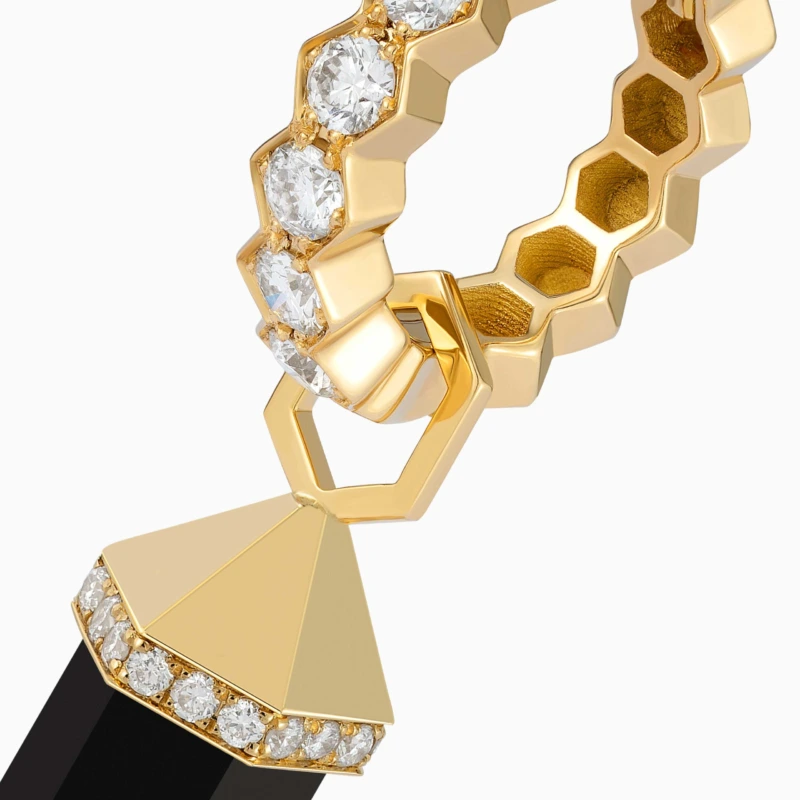 منظر بديل لـ Black Onyx Chakra Small Charm Earring