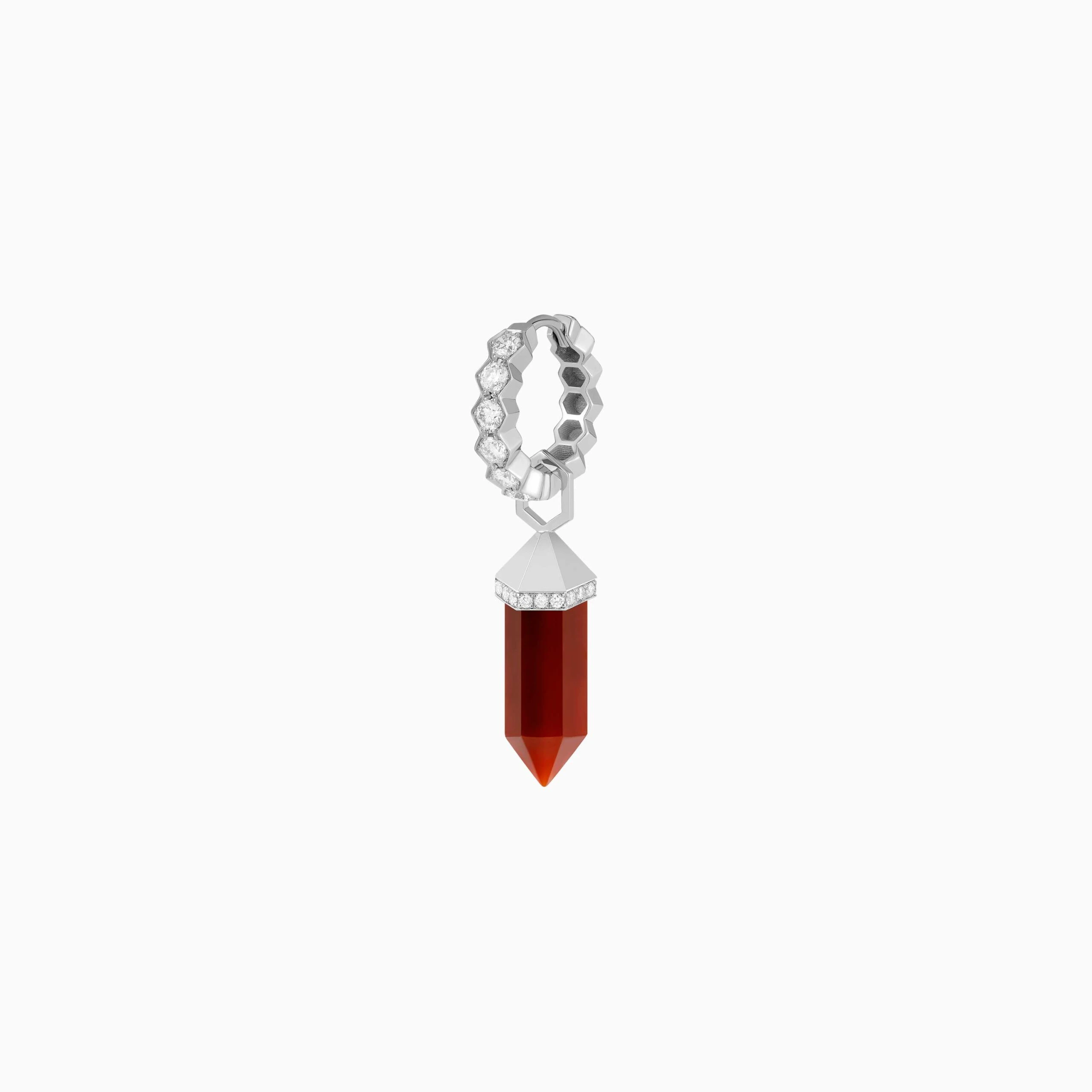 Red Carnelian Chakra Small Charm Earring - Image 3