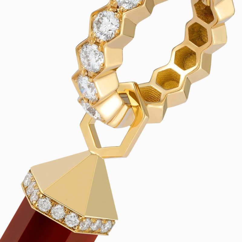 منظر بديل لـ Red Carnelian Chakra Small Charm Earring