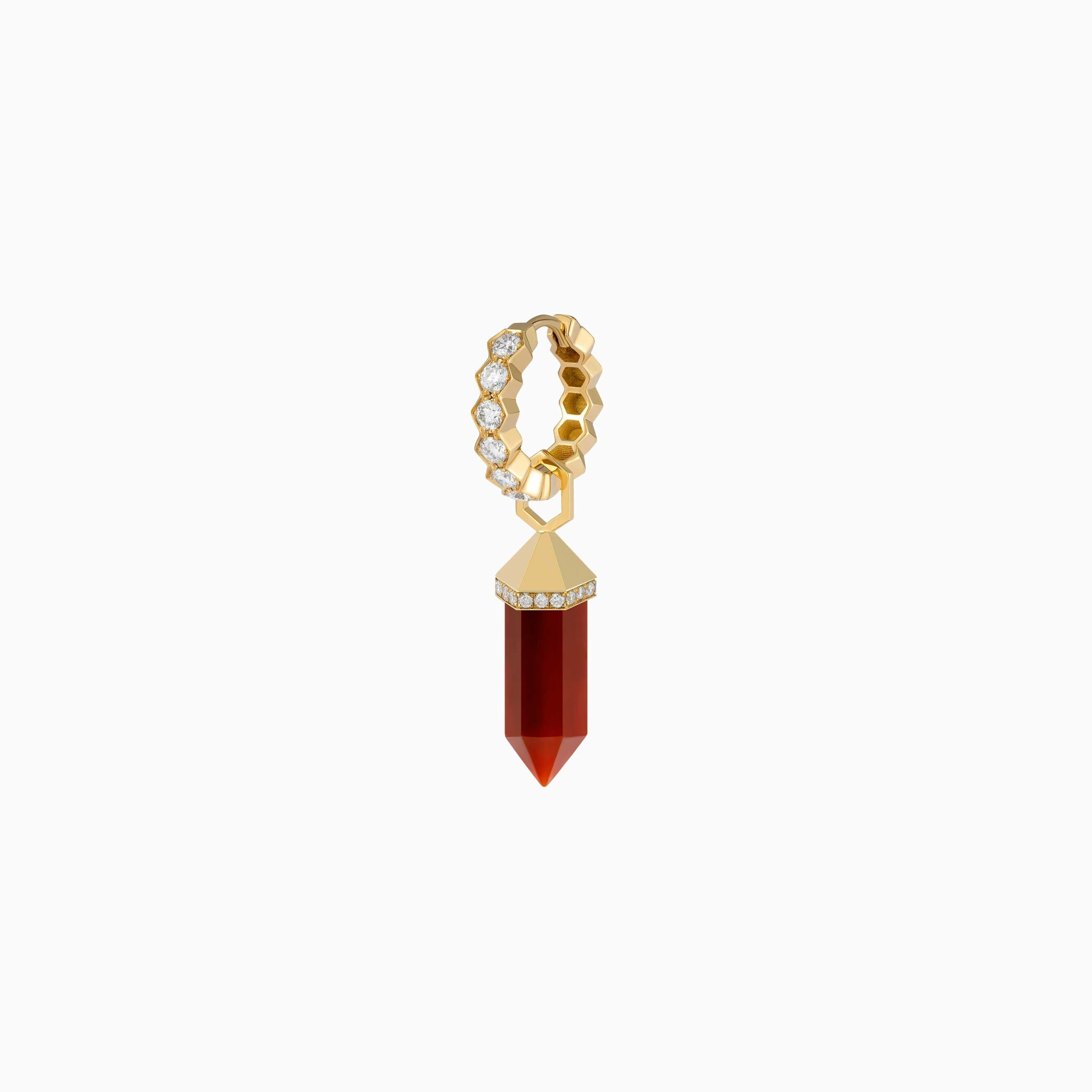 Red Carnelian Chakra Small Charm Earring