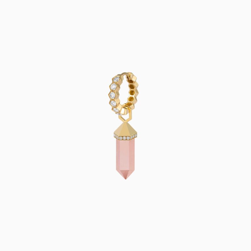 Rose Quartz Chakra Small Charm Earring