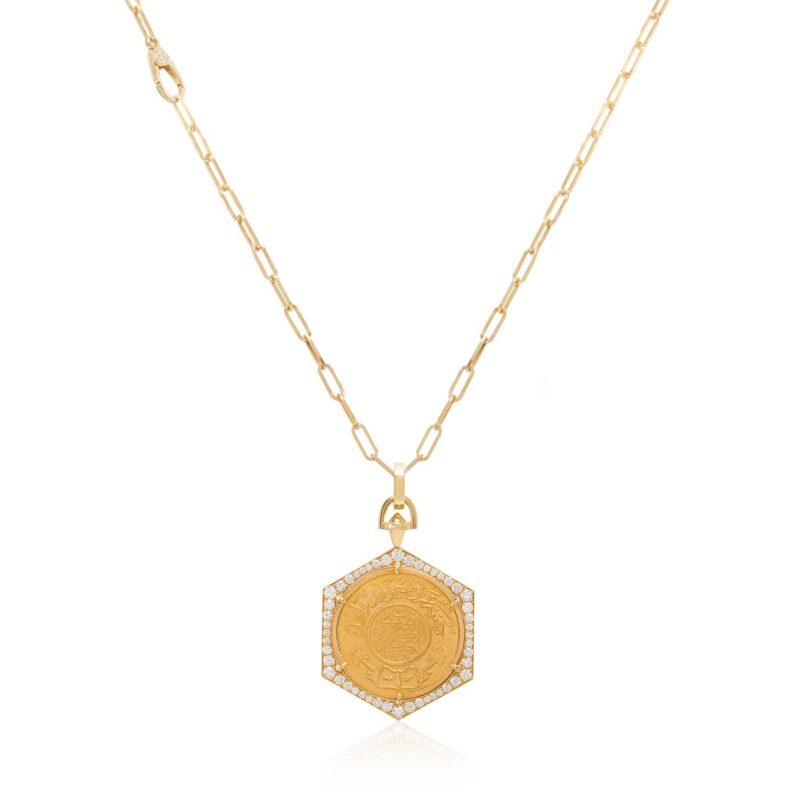 Ginea Necklace in Diamonds (Bail in Gold & Clasp in Diamonds)