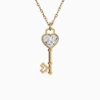 Key of Love Diamond Solitaire Necklace